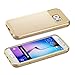 technext020 Galaxy S6 Case, Heavy Duty Armor Rugged Case for Samsung Galaxy S6 Slim Fit Hybrid Dual Layers PC Silicone Gold
