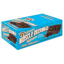 LENNY & LARRY'S Triple Chocolate Muscle Brownie, 2.82-Ounce Packages (Pack of 12)
