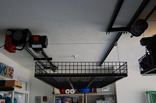 Ceiling Storage Lift Raises 500 Pounds of Your Items to Ceiling of Garage, Huge Space Saver, No Ladder Needed, Raises to 16 Feet, Powered by Strong Electric Motor, Durable Steel Construction