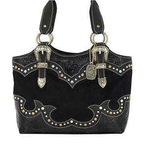 Western Tooled Leather Tote Bag American West Purse