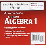 holt mcdougal larson algebra 1 eedition dvd rom 2011