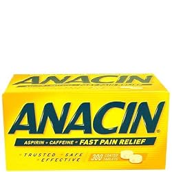 Anacin Fast Pain Relief Pain Reducer Aspirin Tablets - 300 ea  {original Packaging May be "Torn, crushed or taped shut!"