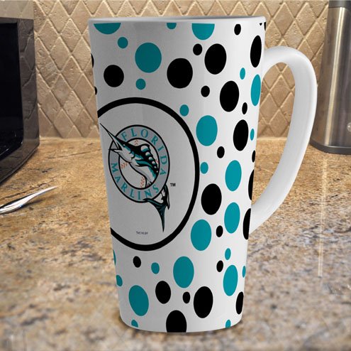 MLB Florida Marlins 16-Ounce White Latte Mug
