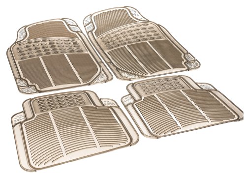 Rubber Queen 70509 4 Piece Vinyl Floor Mats - Smoke