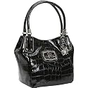 Kathy Van Zeeland Premiere Croco Medium Tote (Black)