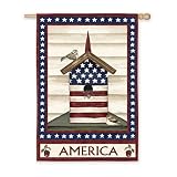 Evergreen Americana Birdhouse Garden Flag