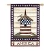 Evergreen Americana Birdhouse Garden Flag