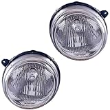02-04 Jeep Liberty Headlights Headlamps Head Lights Lamps Pair Set Left & Right by Aftermarket