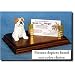 Bulldog (Brindle and White) Business Card Holder