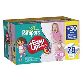 Pampers Easy Ups Trainers, Super Pack, Girl, Size 5 S3T/4T, 72 Count: Health &amp; Personal Care
