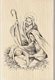 Inkadinkado Wood Mounted Rubber Stamp PP-Nativity
