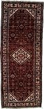IMAGE OF 3'9 x 9'3 Red Persian Hand Knotted Wool Hossainabad Runner Rug
