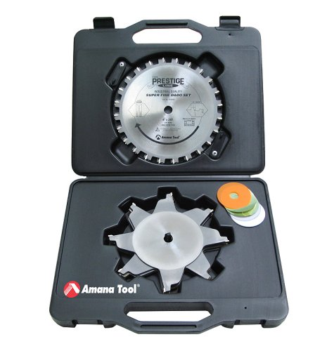Amana Tool 658060 Prestige Super-Fine 8-Inch by 24 Tooth 5/8-Inch Bore Dado Set