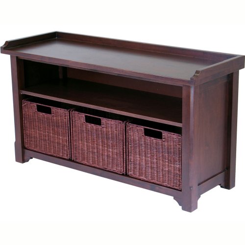 Winsome® Storage Bench with Baskets Image Winsome® Storage Bench with Baskets