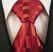 Neckties by Scott Allan, 100% Silk Necktie, Red Geometric Silk Tie