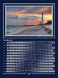 MoonShine Seascape Edition 2012, Moon Calendar with Daily Lunar Phases