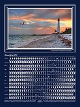 MoonShine Seascape Edition 2012, Moon Calendar with Daily Lunar Phases