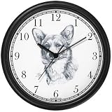 Corgi Pembroke Welsh Dog (MS) Wall Clock by WatchBuddy Timepieces (Slate Blue Frame)