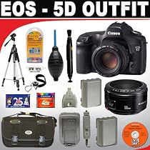 Canon EOS 5D 12.8 MP Digital SLR Camera (Body Only) + Canon EF 50mm f/1.8 II Camera Lens + Deluxe 4GB High Speed Accessory Kit