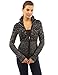 PattyBoutik Women's Mock Neck Marled Zip Up Cardigan