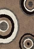 Home Dynamix Synergy S1006-195 Polypropylene 6-Feet 6-Inch by 9-Feet 8-Inch Area Rug, Beige/Gray