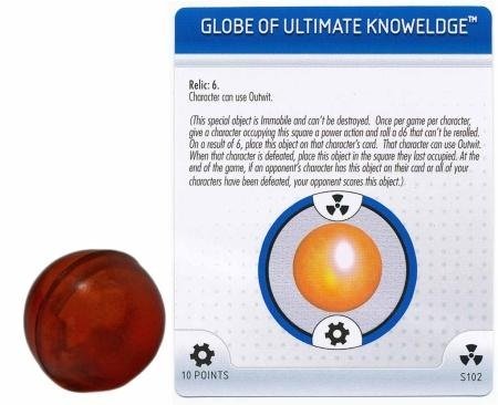 HeroClix: Globe of Ultimate Knowledge Card and Globe # S102 (Limited) - The I...