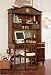 Kids Writing Desk with Hutch in Antique Honey Brown Oak Finish