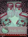hello kitty baby booties Girl Baby Infant with Hello Kitty Sign Sock 2 Pair One Set by H-M Shop
