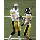 Ben Roethlisberger and Troy Polamalu Pittsburgh Steelers - Super Bowl XL Handshake - 16x20 Dual Autographed Photograph