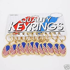 American Flag Keychain- 12 Pk by 