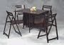 Wenge Finish Folding Table And Four Chair Set