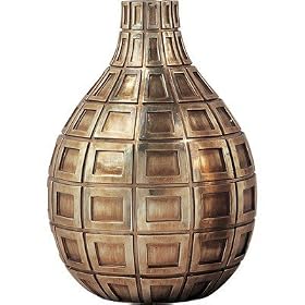 Pewter Round Mosaic Vase