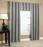 IMAGE OF Trendex Home Designs 54-Inch by 108-Inch Curtain with Grommets, Silver