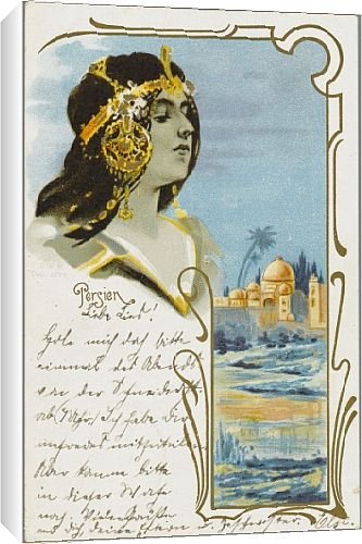 Canvas Prints of Persian lady - Art Nouveau from Mary Evans