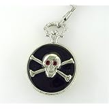 New EXCLUSIVE Pirate Skull w Bone Mens Pocket Watch by Antonio
