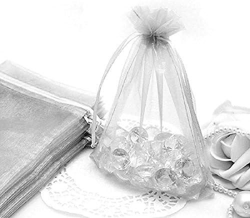 100pieces Organza Wedding Favor Bags Candy Box Party Decoration Gift Candy Pouches 7*9cm Silver Gray Xmas D¨¦cor Christmas