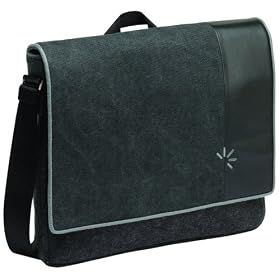 Caselogic UCS-13 13-Inch Felt Messenger Bag with Laptop Storage (Black/Gray)