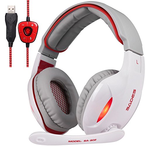 [Hot 2016 White Version of SA902 7.1 channel Gaming Headset]SADES