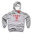 FDNY HOODIE, Officially Licensed New York Police Department Hooded Sweatshirt, Gray