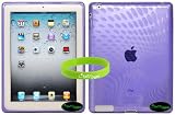 CrazyOnDigital Purple TPU Case for Apple iPad 2 2nd Generation 16GB 32GB 64GB 3G Wifi