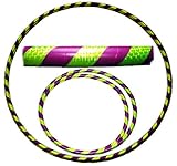 Pro Hula Hoops: Travel Weighted Hula Hoop - Hula Hoops For Exercise, Dance & Fitness! (39'-660g) NO Instructions Needed! (Purple/UV Yellow)