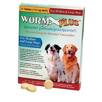 Worm X Plus for Medium to Large Dogs - 12 count