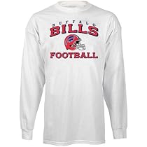 Reebok Buffalo Bills White Stacked Helmet Long Sleeve T-shirt