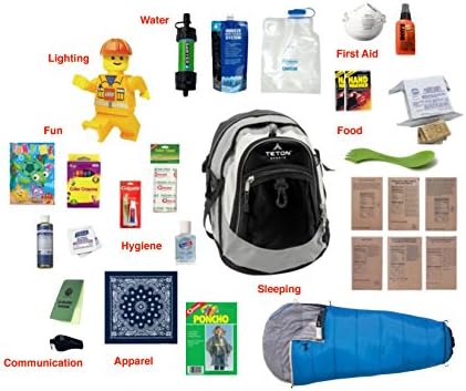 Child Emergency Kit Bag / Bug Out Bag / Survival Kit / Earthquake Kit