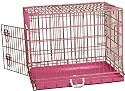 Pink Double Door Folding Wire Crate - Medium 24"