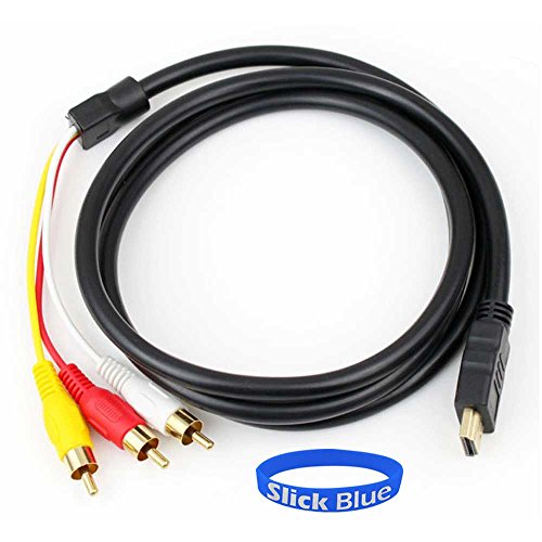 Buy Discount 5 Feet Hdmi Male To 3 RCA Audio Video Av Cable For TV -Black