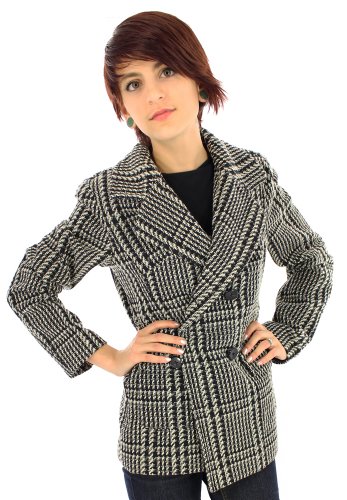 Tommy Hilfiger Womens Misse Size Lined Jacket Coat-Black White-Medium Image Tommy Hilfiger Womens Misse Size Lined Jacket Coat-Black White-Medium