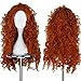 Xcoser Brave Long Curly Princess Merida Cosplay Wig for Halloween