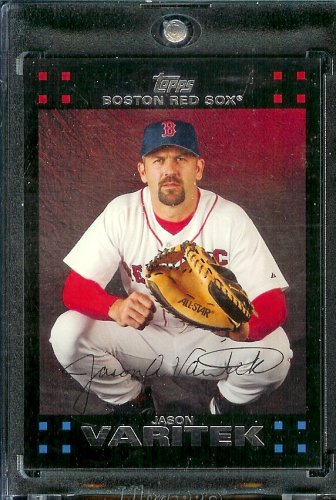 2007 Topps #16 Jason Varitek Boston Red Sox Baseball Card - Mint Condition - Shipped in Protective Display Case!