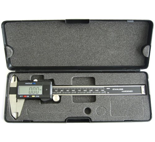 6 DIGITAL CALIPER w/Extra-Large LCD Screen Instantly Converts SAE&METRIC Stainless Steel